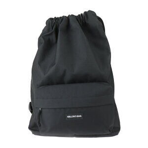 BALENCIAGA Explorer Drawstring Backpack Daypack black canvas